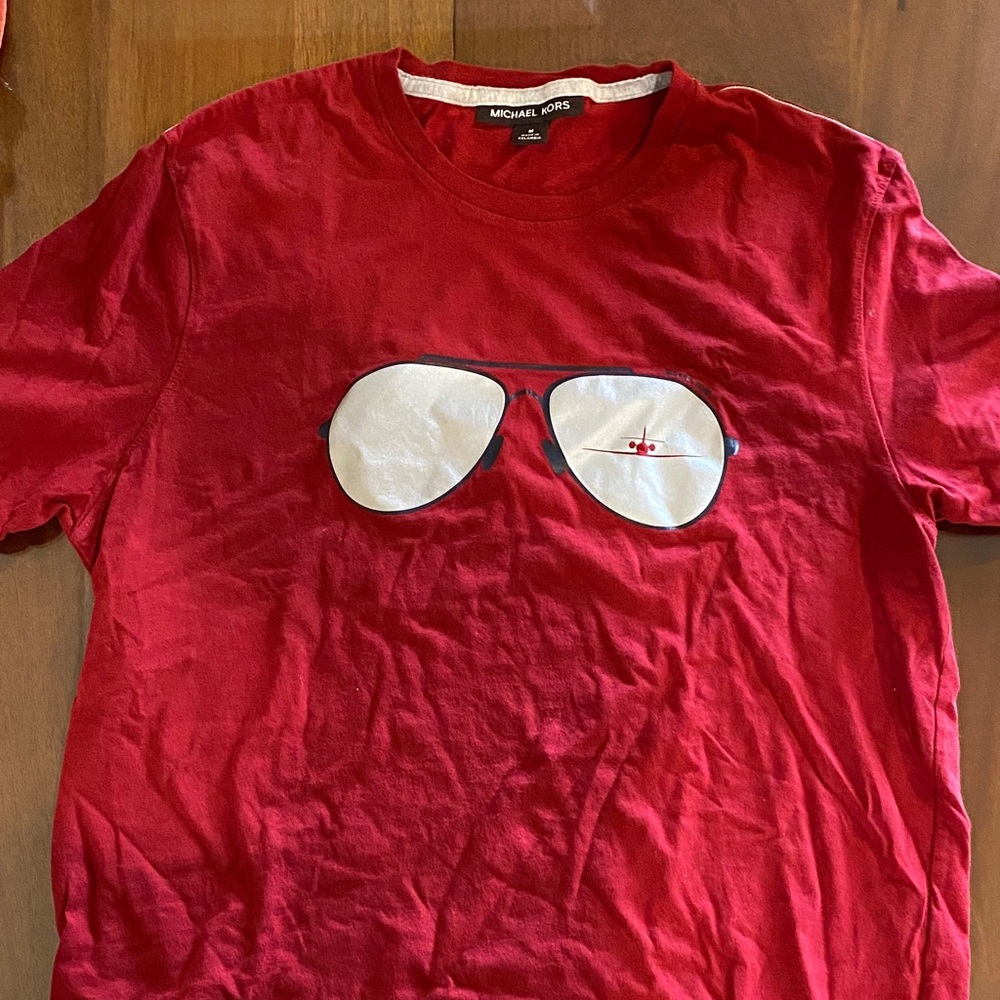 Michael Kors Red Sunglasses Graphic Tee